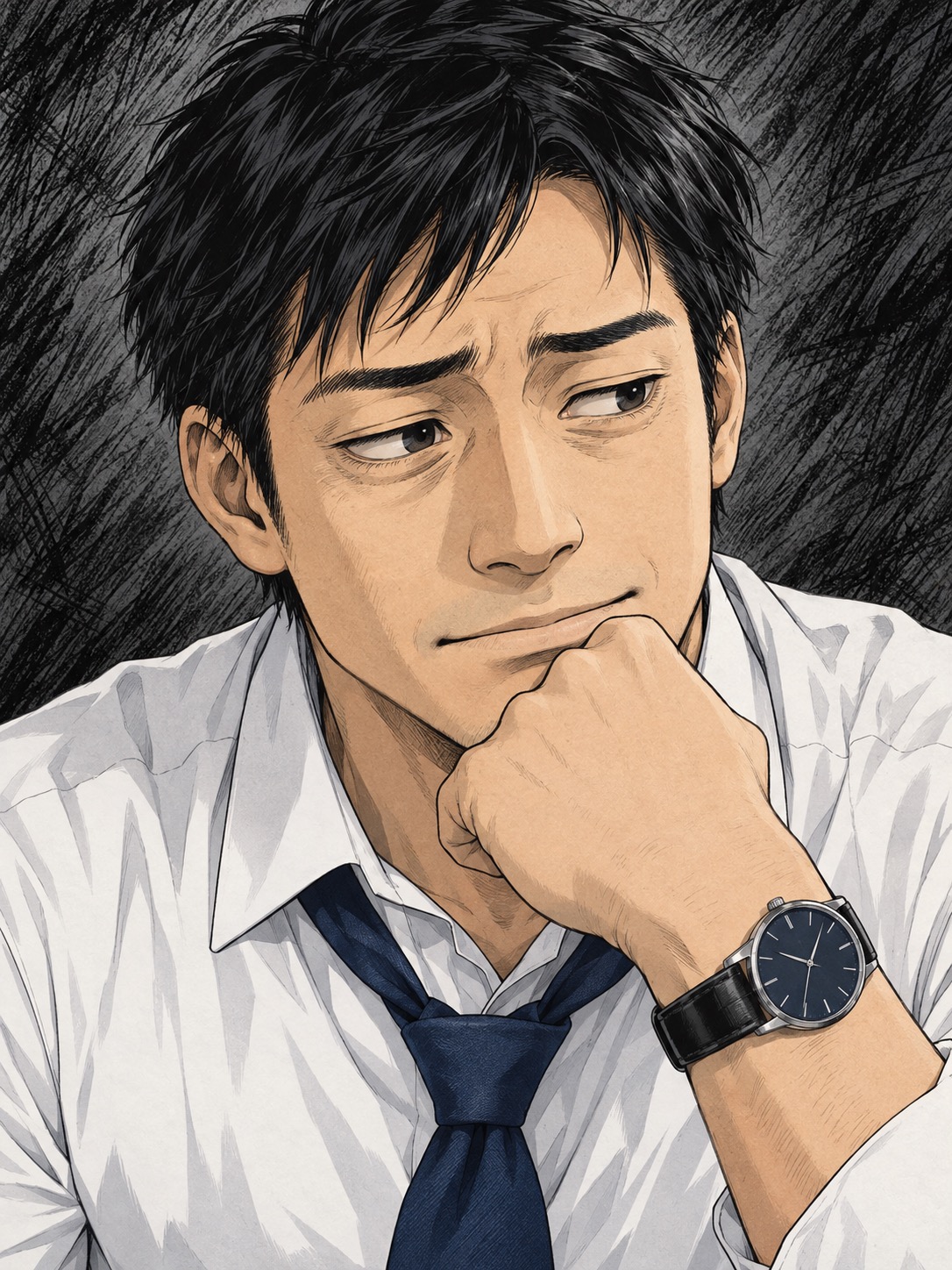 不安を押し殺すように自分に言い聞かせる主人公